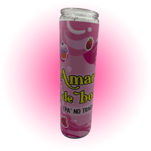 Veladora en color rosa, amarre de boca. pa' no tragar.